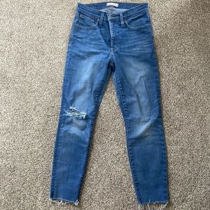 Madewell 9” high rise skinny jeans